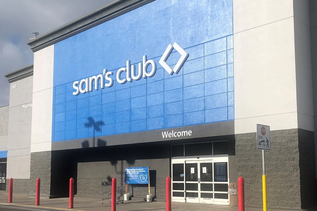 Sam's Club storefront in daytime.