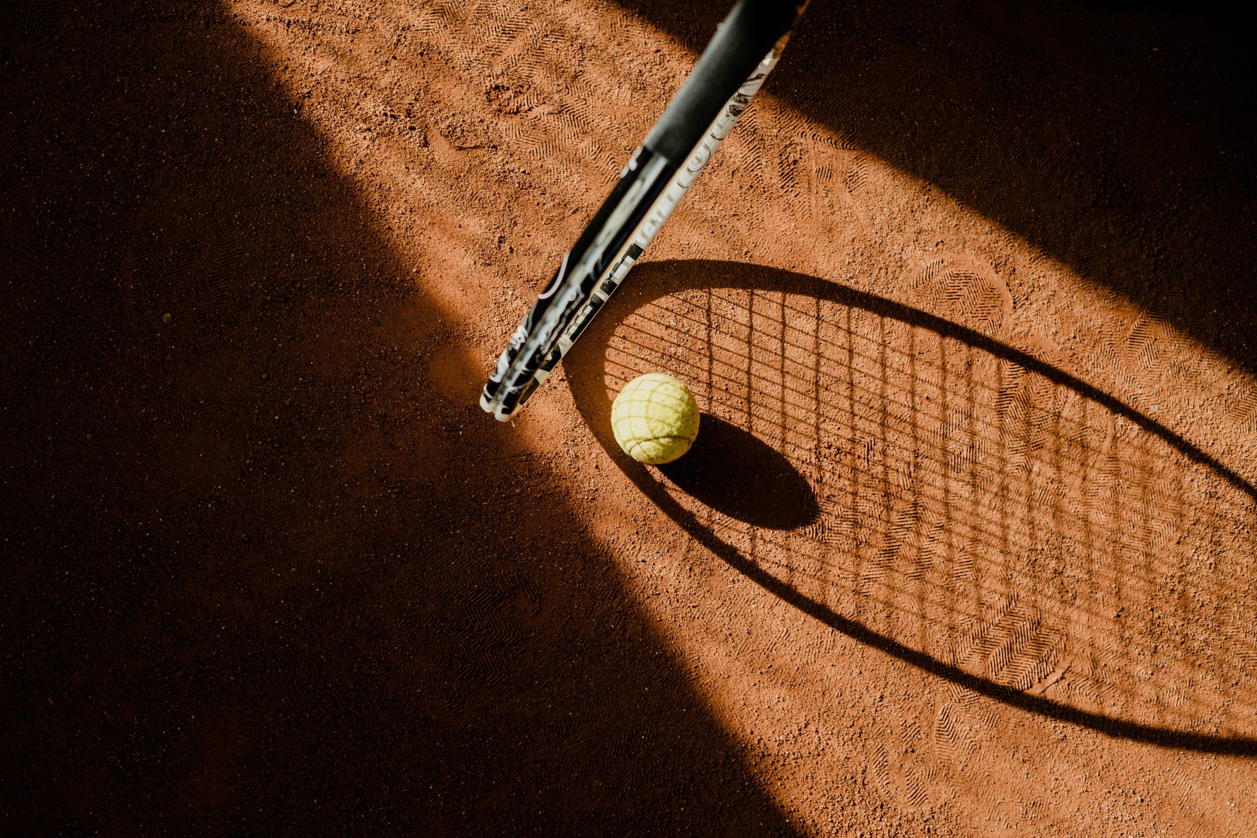 Tennis racket and ball