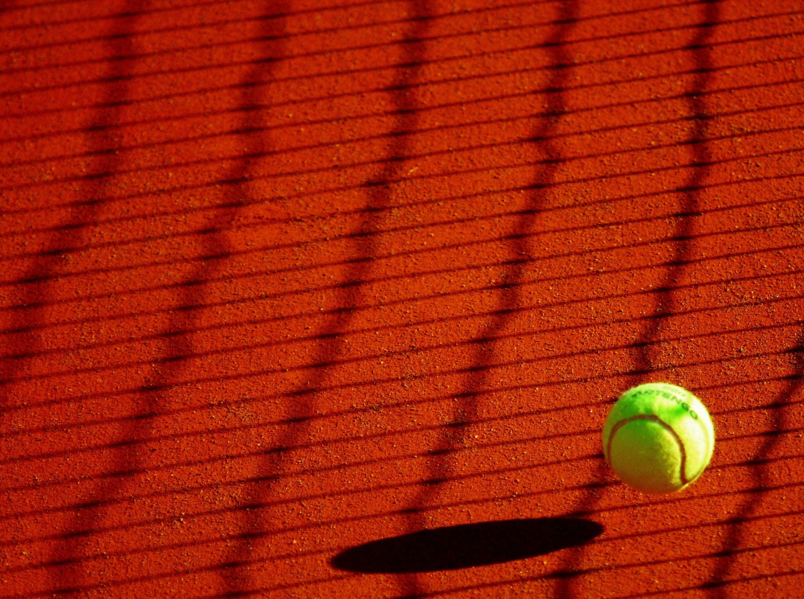 Tennis ball on court