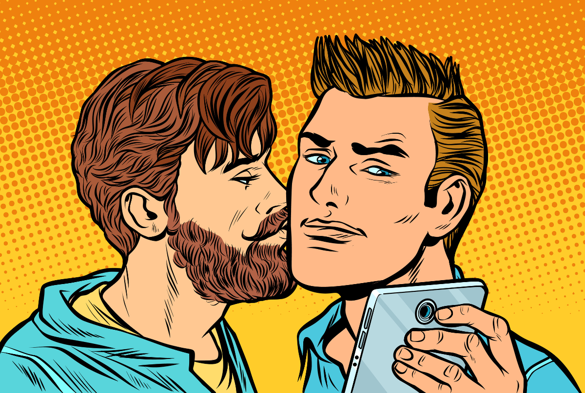 two men posing for a selfie 