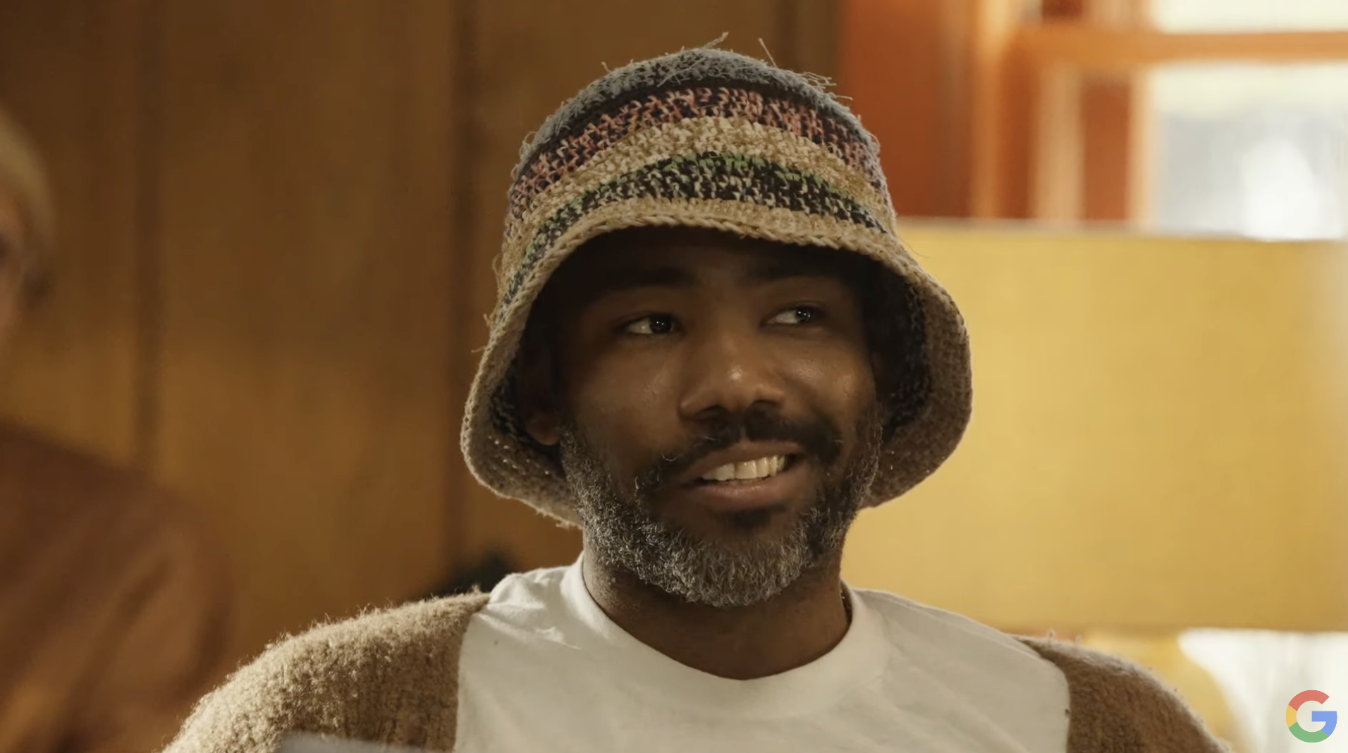 Donald Glover in a knit hat