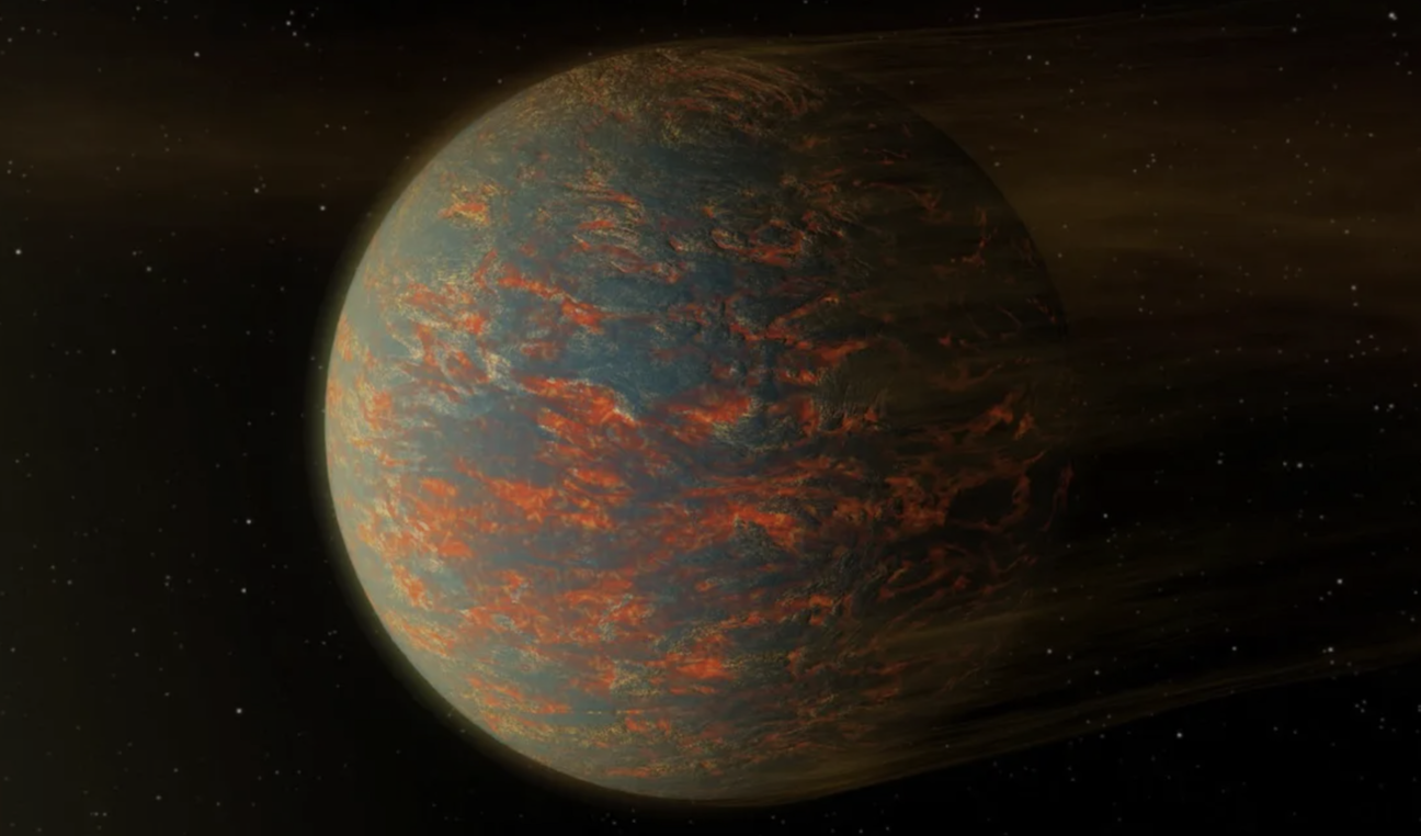 An artist's conception of a super-Earth, which is a rocky world more massive than our planet.