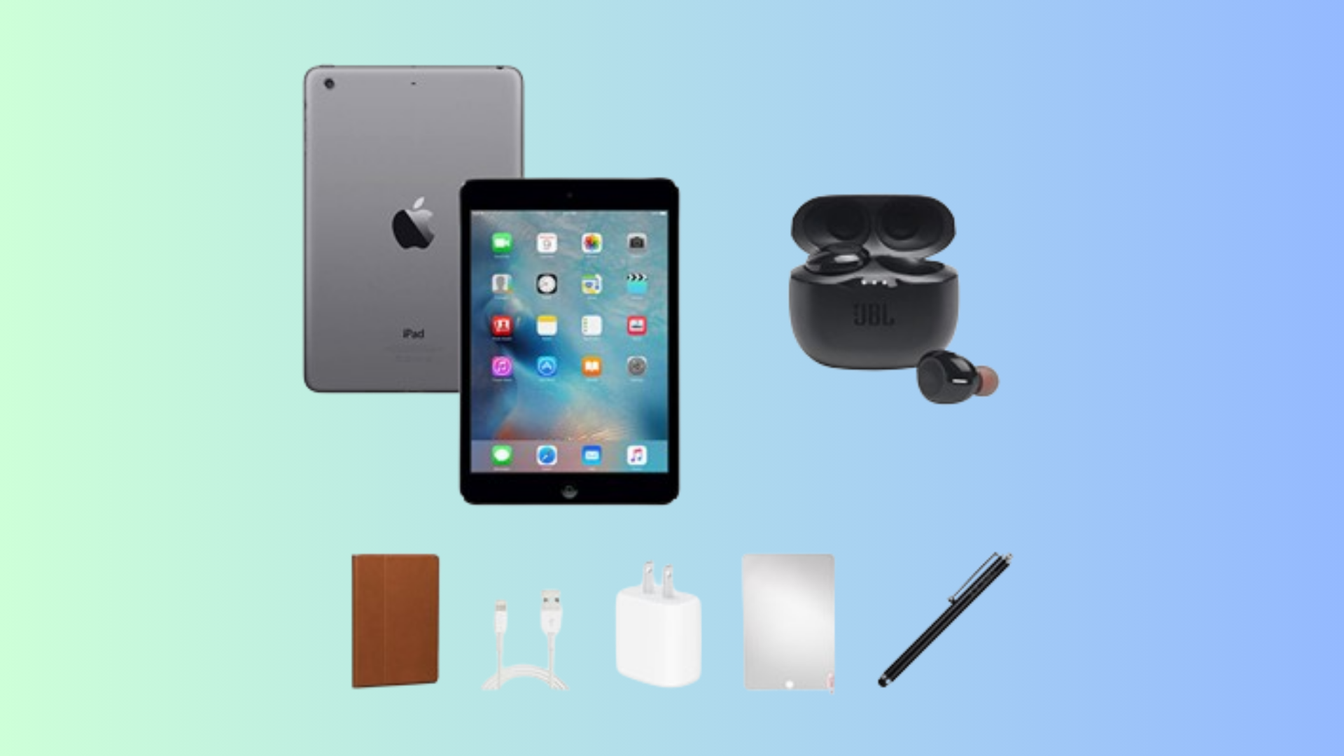 iPad with accessories