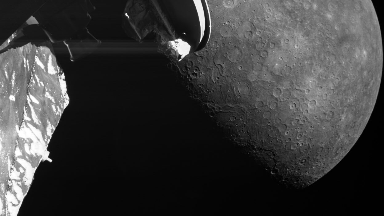 BepiColombo flying by Mercury