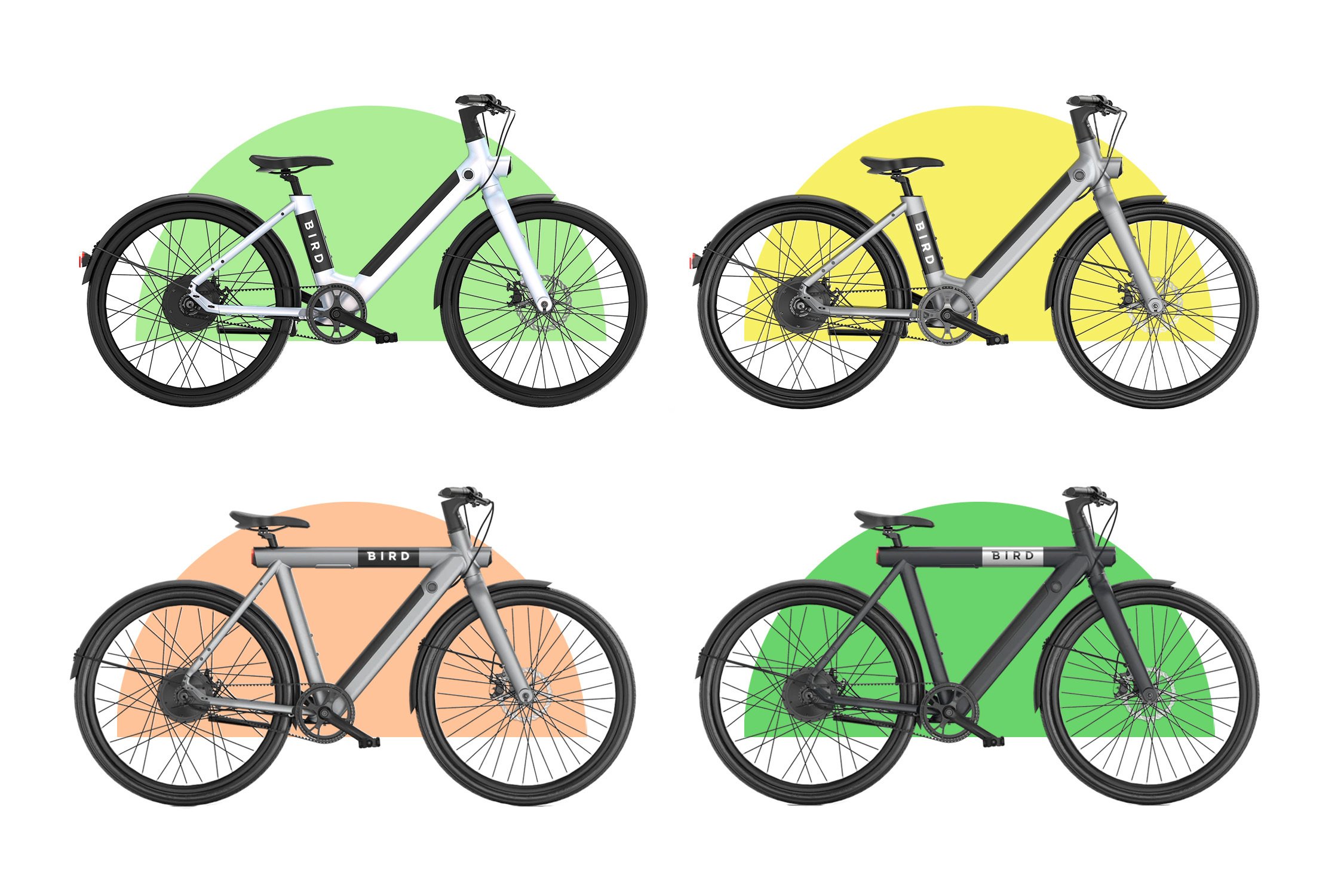 Four electric-bikes.