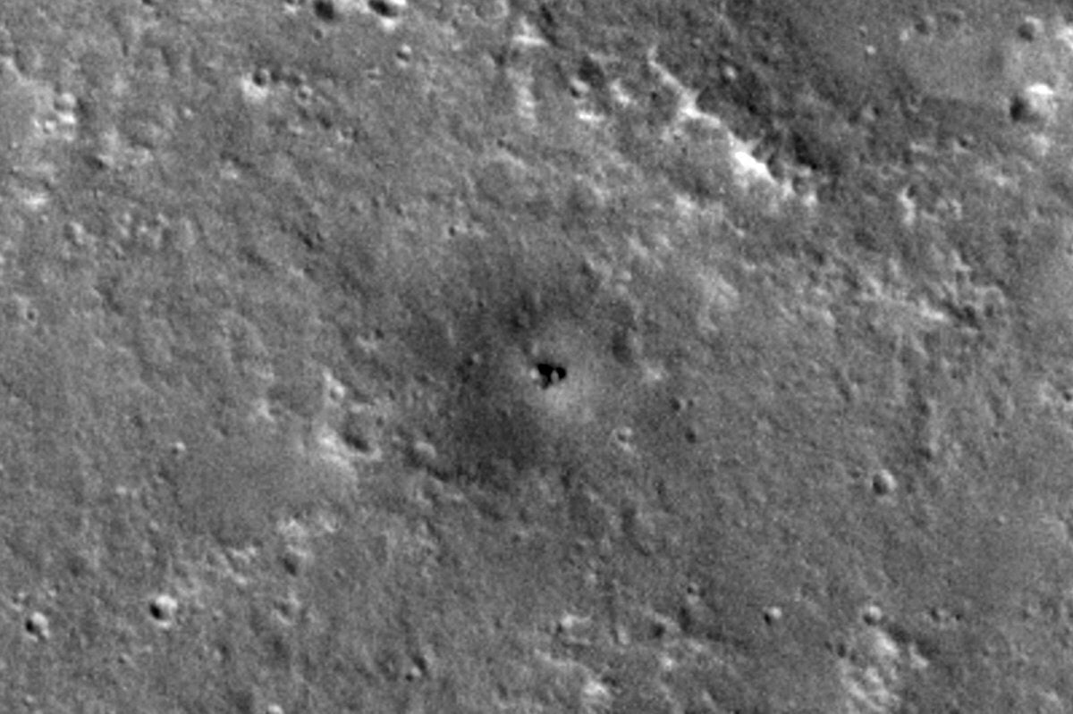 The Mars Reconnaissance Orbiter recently captured a view of the retired InSight lander.