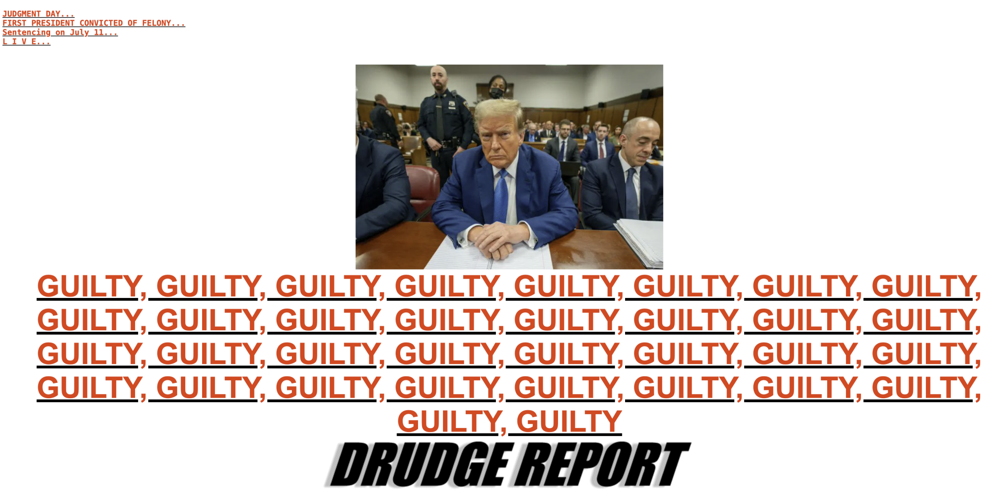 A headline with 34 "guilty" words