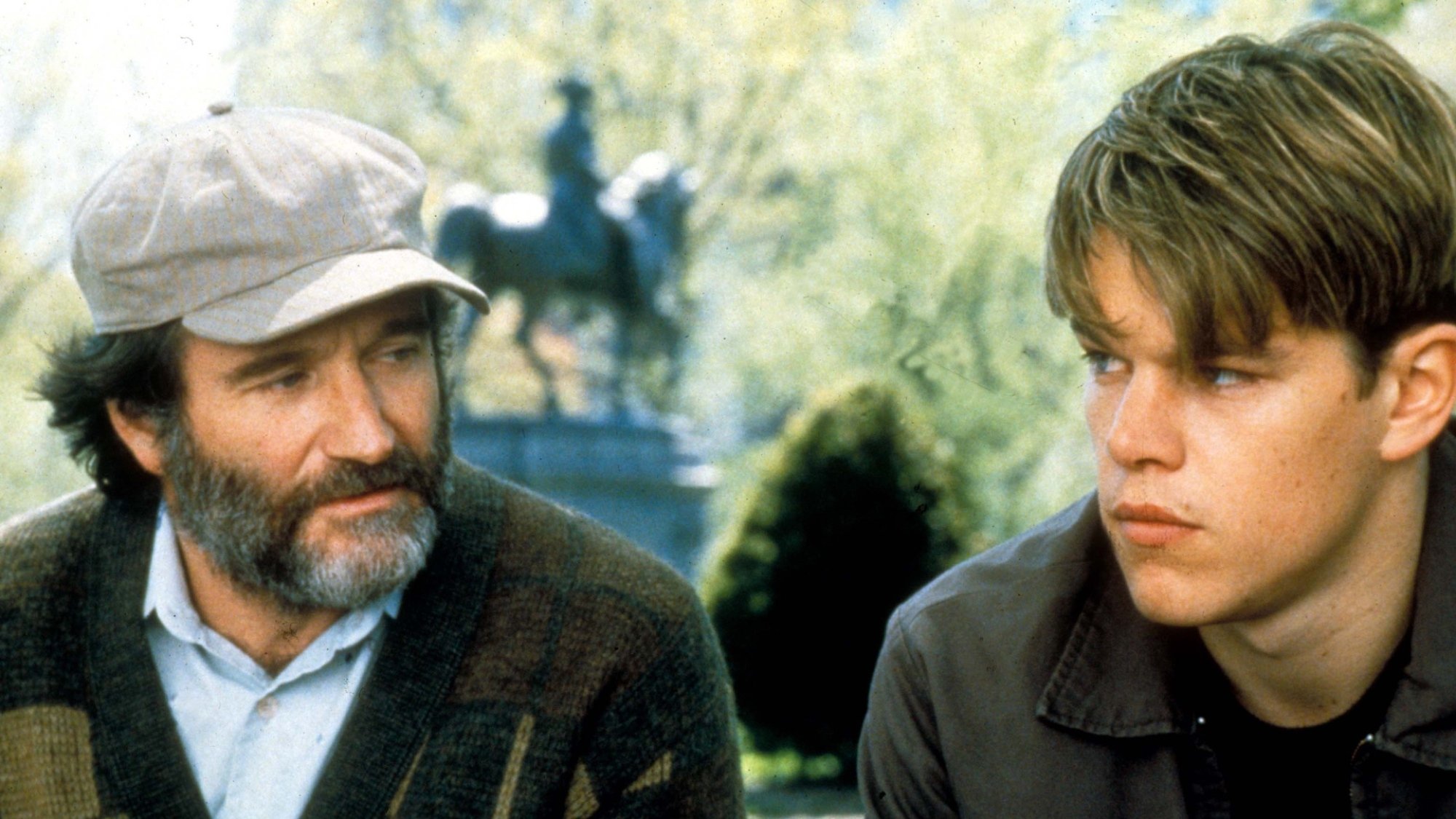 Robin Willams and Matt Damon in "Good Will Hunting."