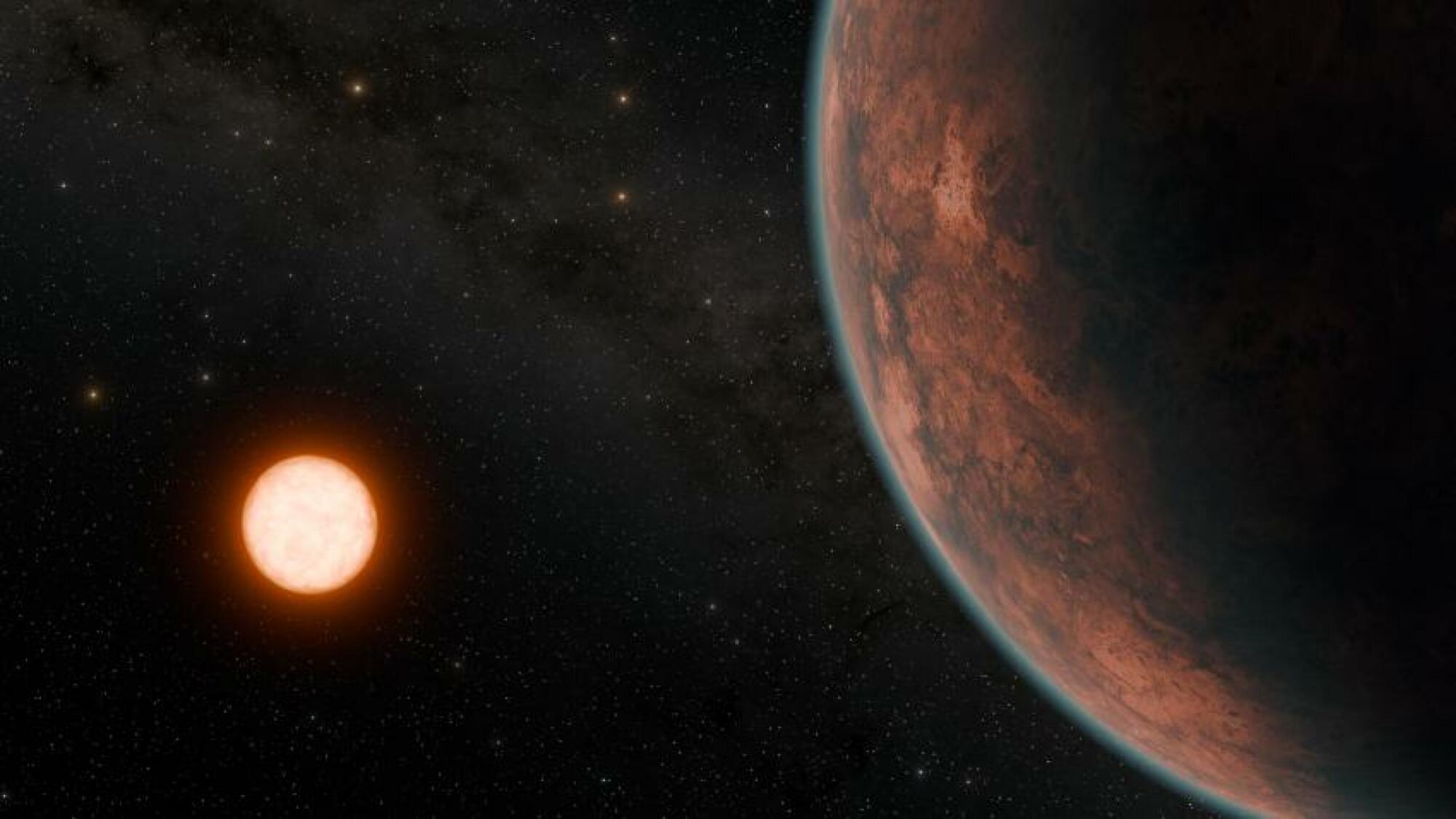 an exoplanet orbiting a star