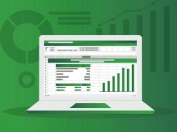 Excel graphic in green.