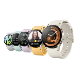 Row of Samsung Galaxy Watch 6 devices on white background
