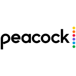 Peacock logo on white background