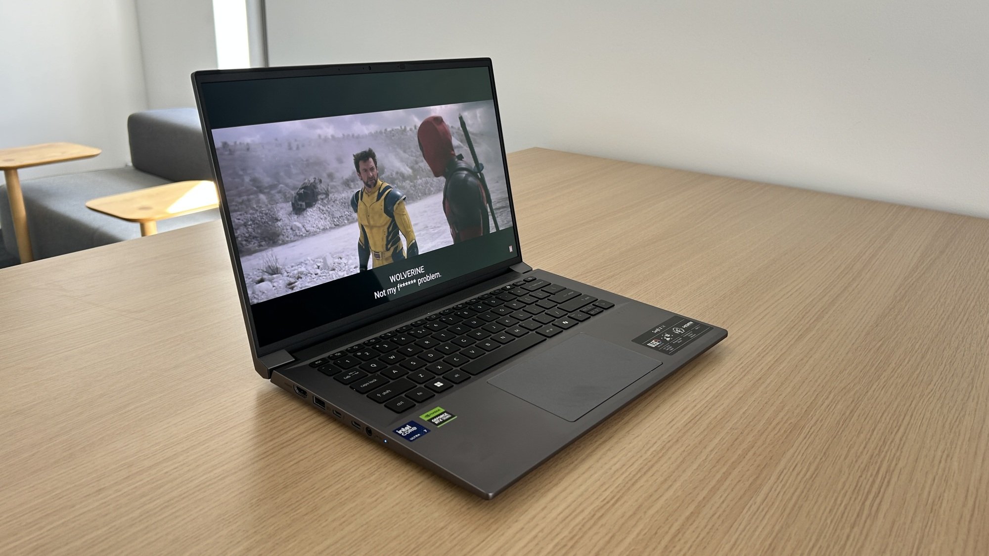 Acer Swift X 14 on a table