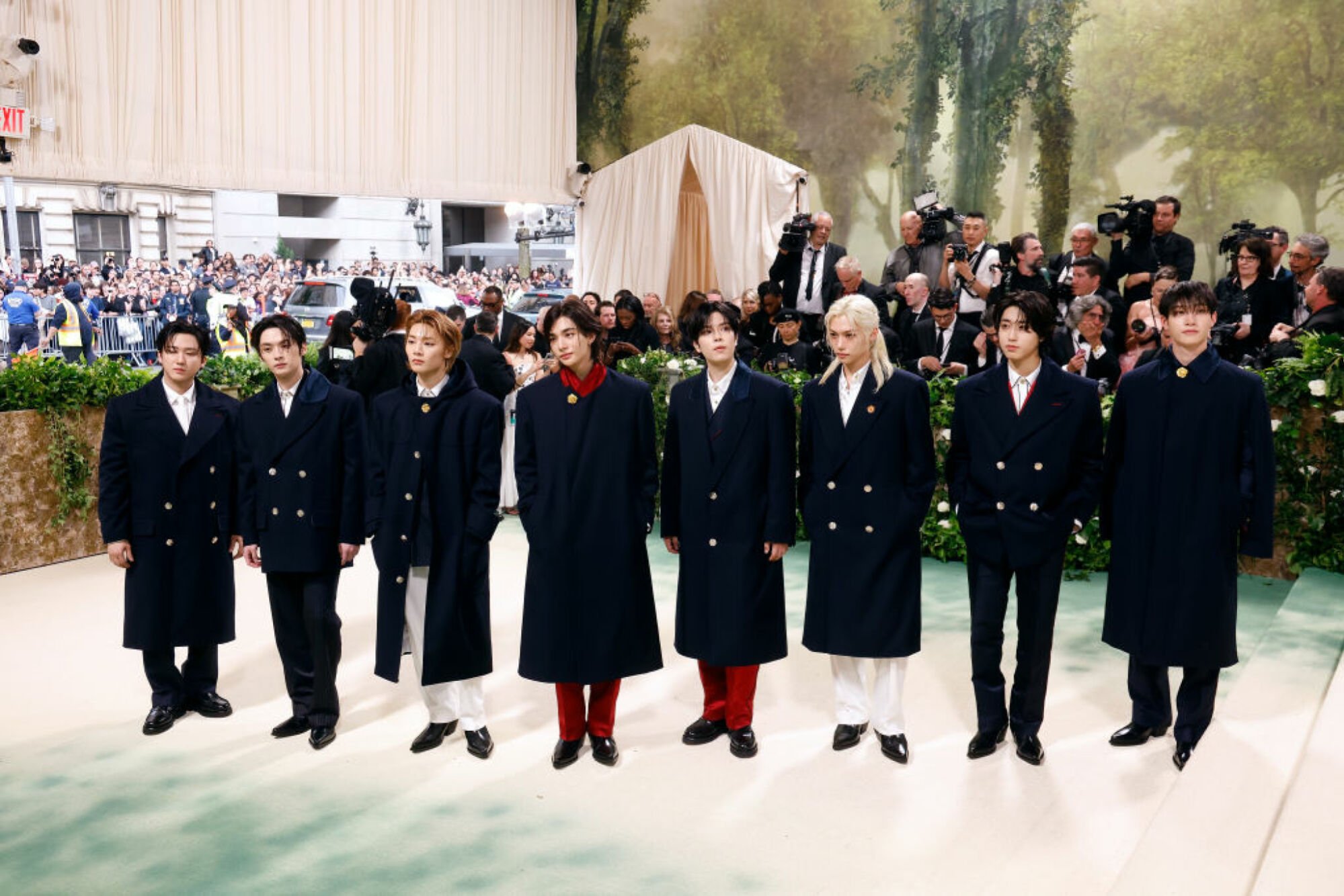 Stray Kids attend the 2024 Costume Institute Benefit for "Sleeping Beauties: Reawakening Fashion" at The Metropolitan Museum of Art on May 06, 2024 in New York City.