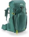 a green rei flash 55 hiking backpack