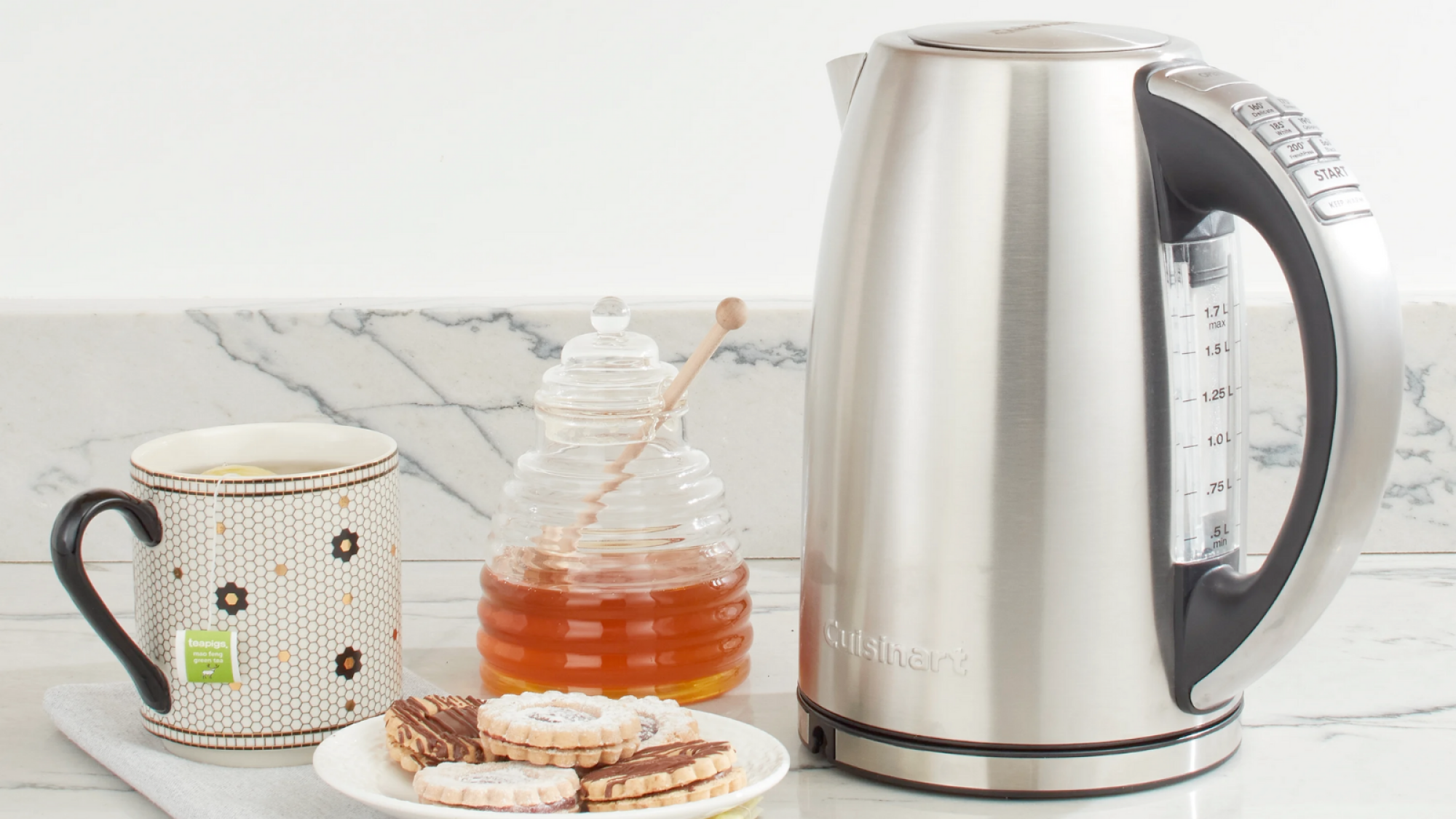 The Cuisinart PerfectTemp Cordless Electric Kettle.