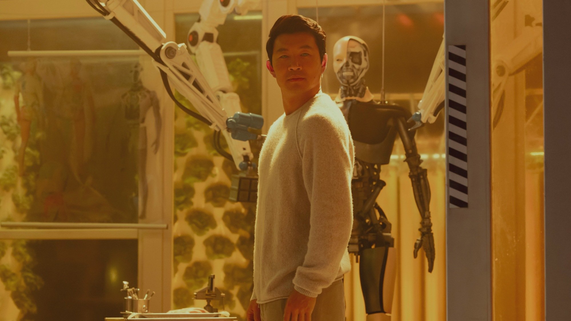 Simu Liu as Harlan in Atlas