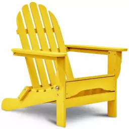 Yellow Adirondack chair