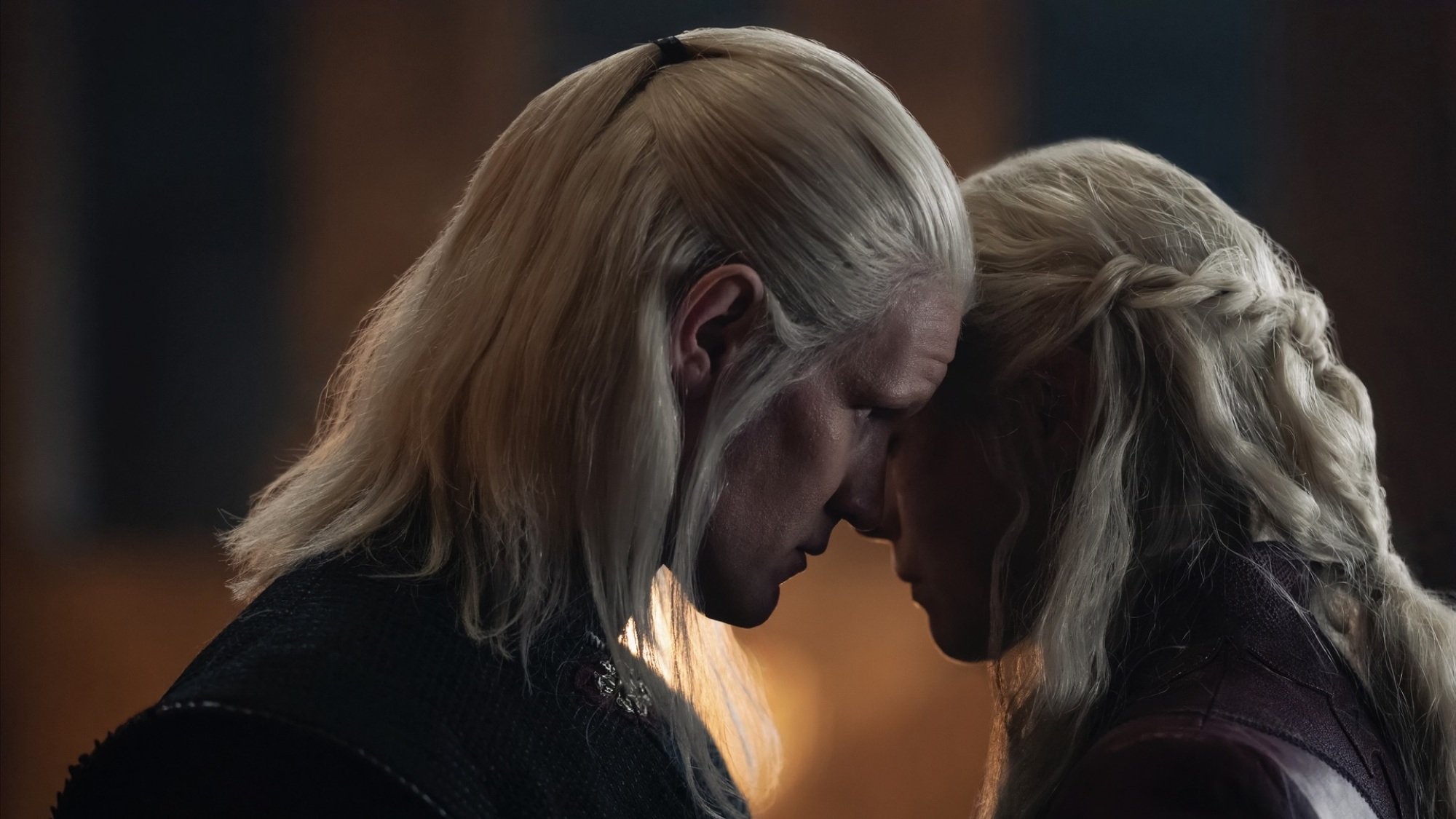 Matt Smith and Emma D'Arcy as Daemon Targaryen and Rhaenyra Targaryen.