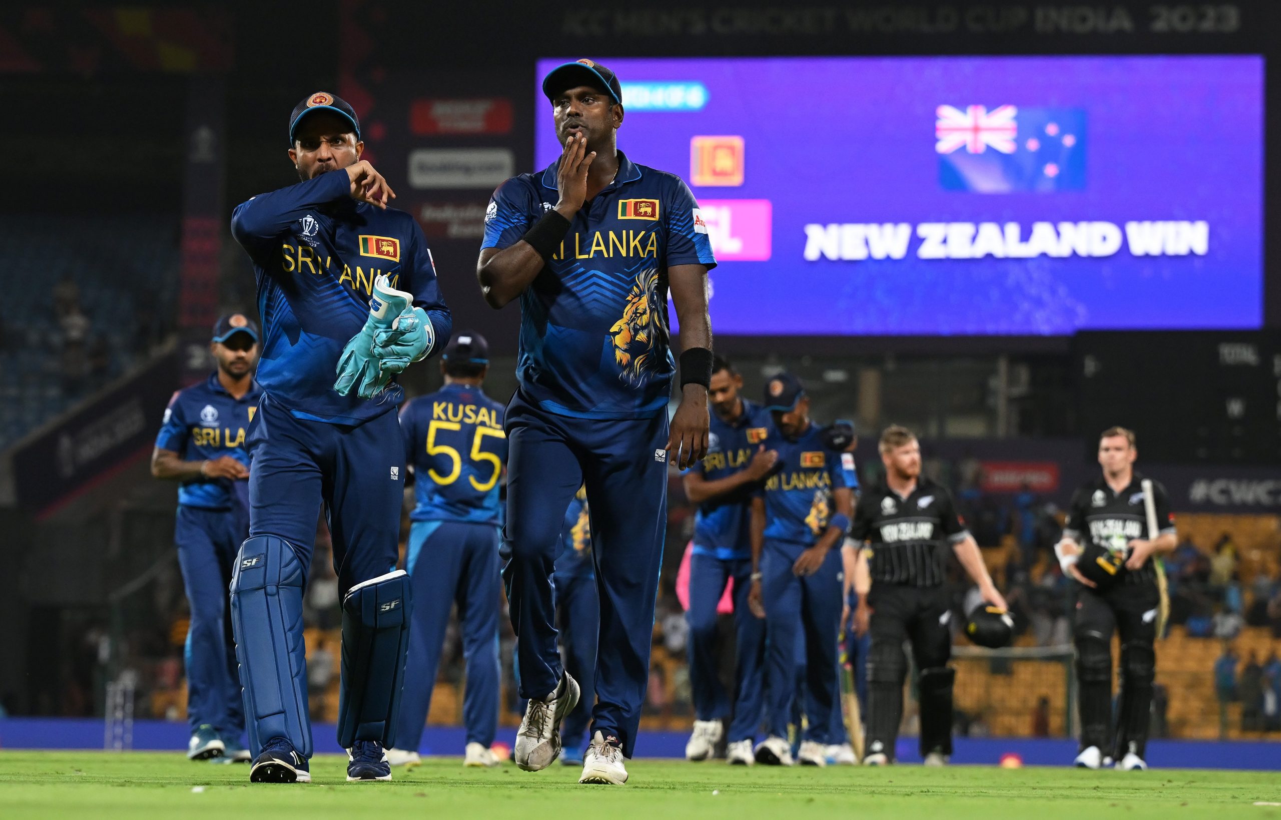 Kusal Mendis and Angelo Matthews of Sri Lanka 