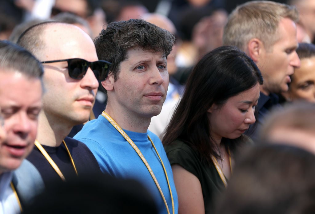 OpenAI CEO Sam Altman in the crowd at Apple WWDC 2024