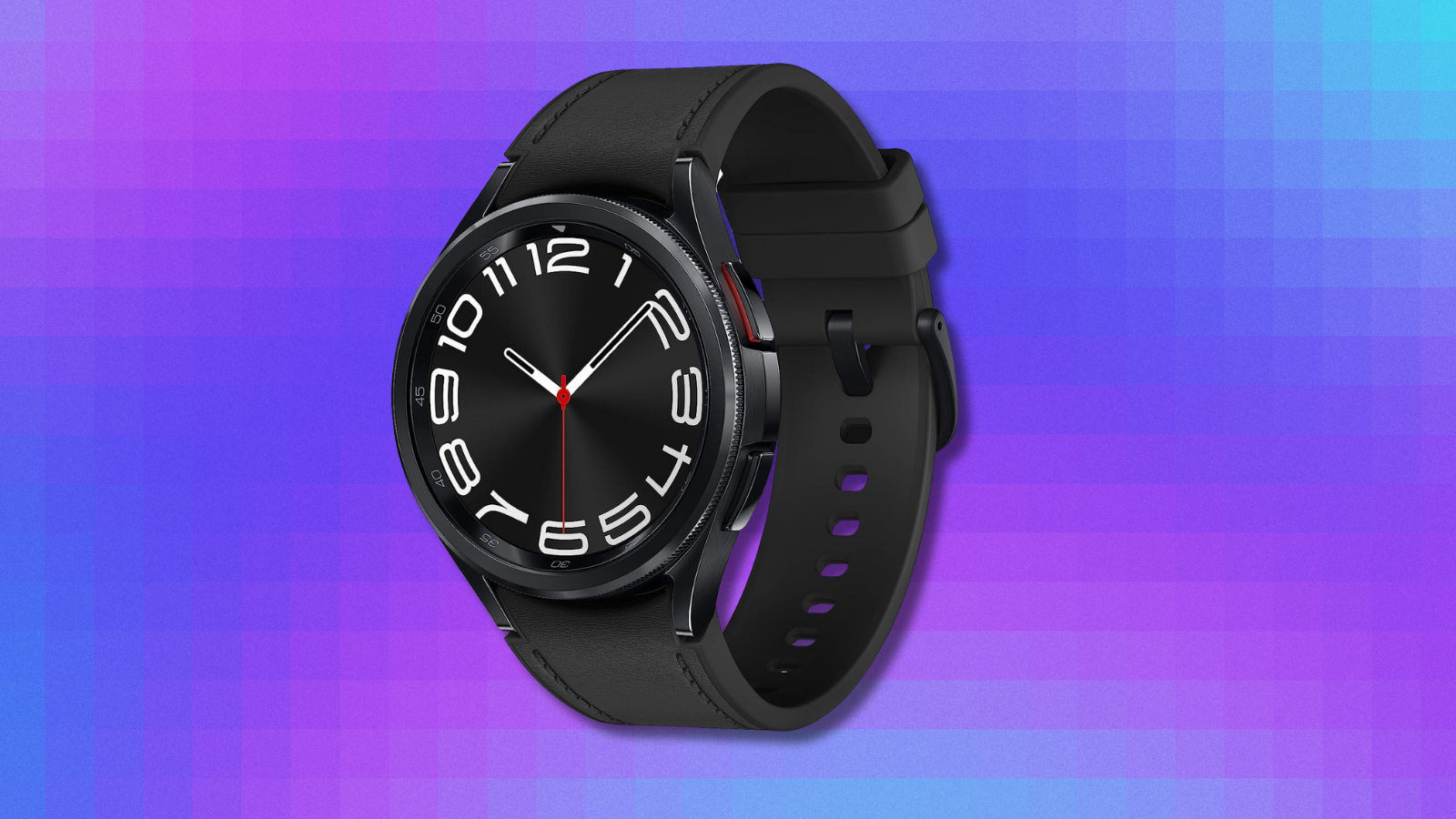 Samsung Galaxy Watch 6 Classic on purple and blue abstract background