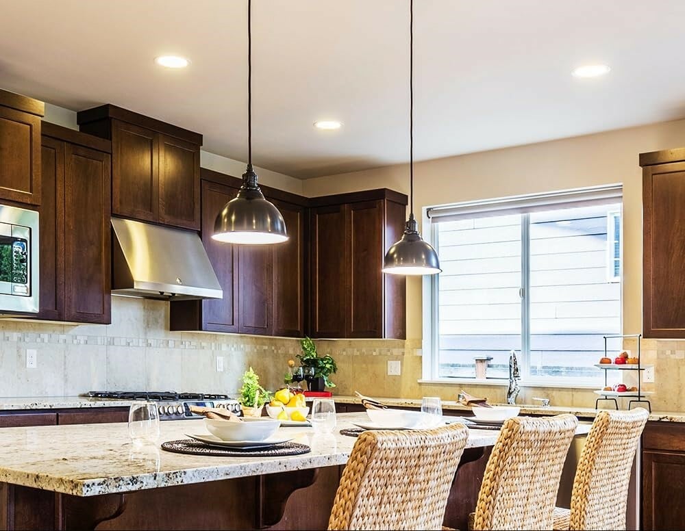 Kitchen lighting controlled by Kasa Smart devices