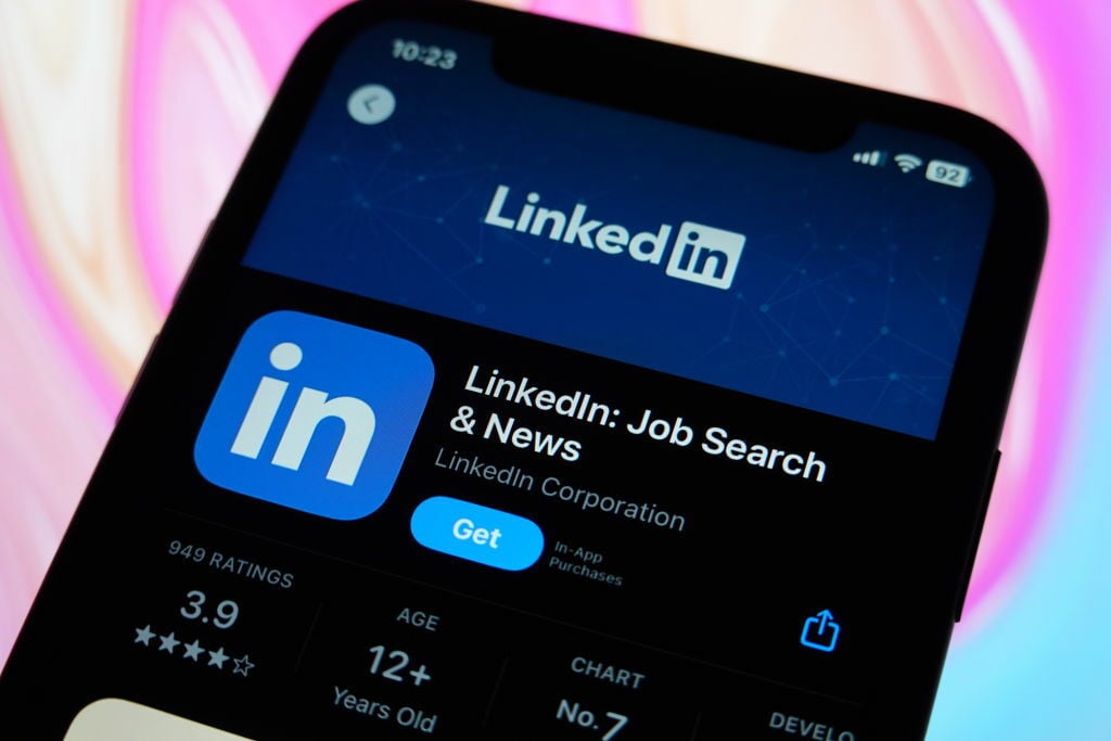 LinkedIn App on a smartphone screen