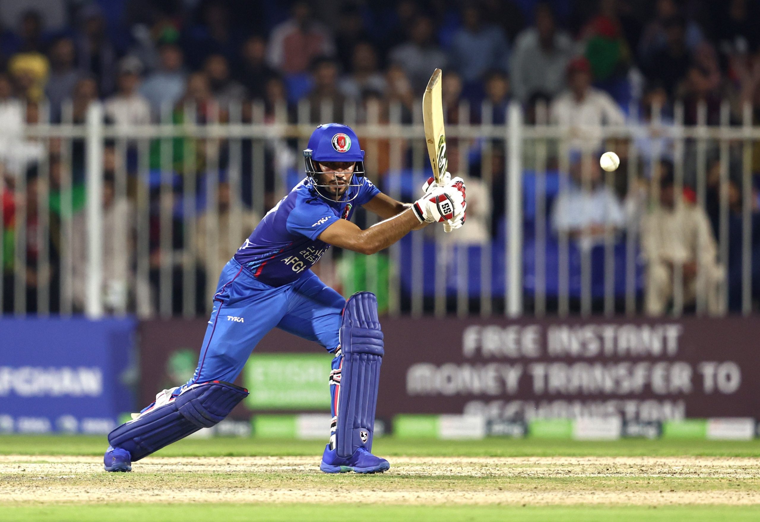 Mohhammad Ishaq of Afghanistan bats