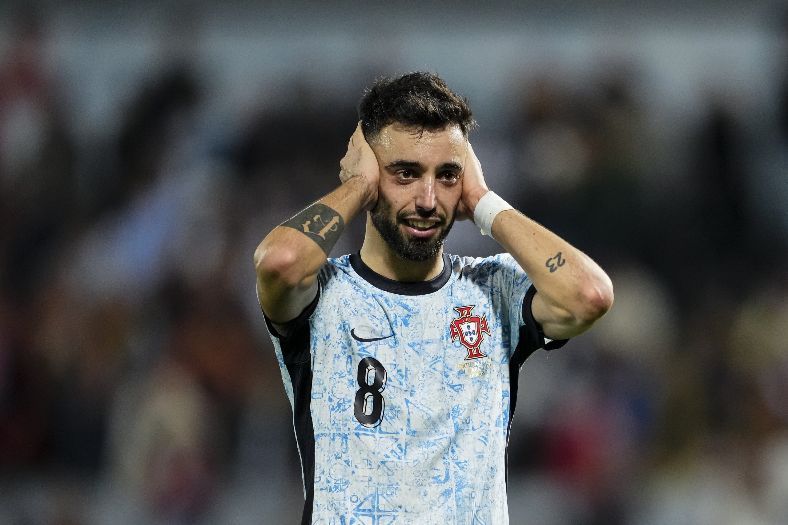 Bruno Fernandes of Portugal celebrates his goal