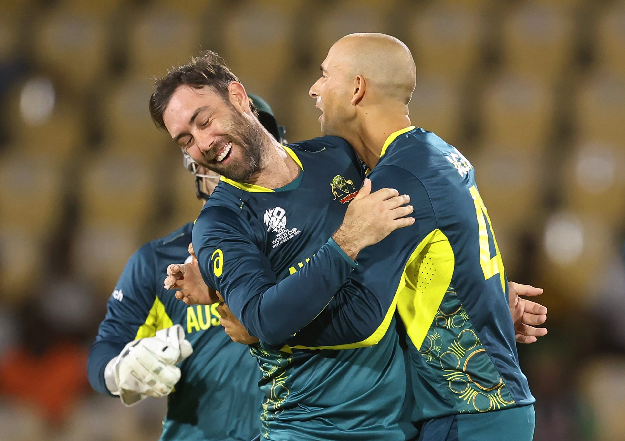 Australian teammates celebrating 