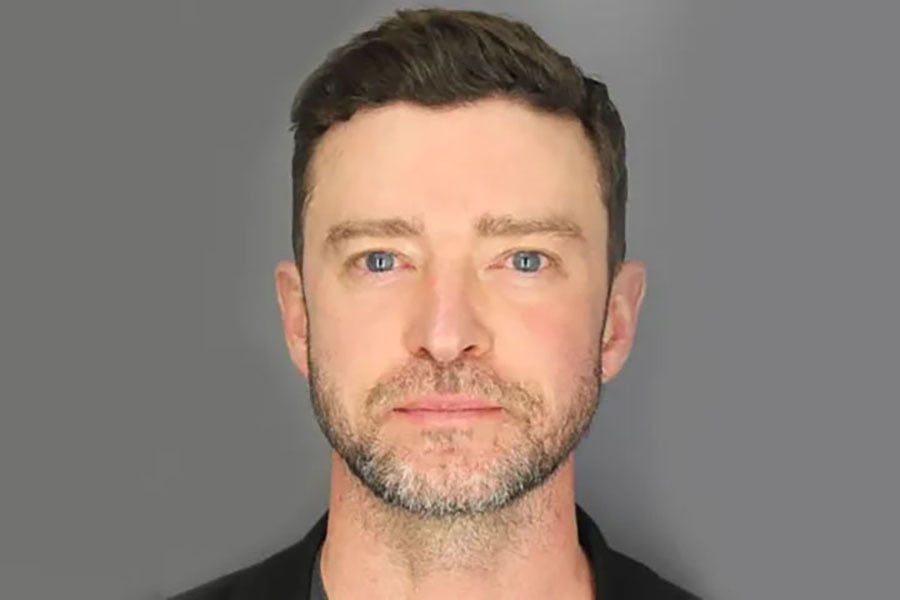 SAH HARBOR, NY - JUNE 18: (EDITOR’S NOTE: This Handout image was provided by a third-party organization and may not adhere to Getty Images’ editorial policy.) In this handout image provided by the Sag Harbor Police Department, Musician Justin Timberlake is seen in a booking photo on June 18, 2024 in Sag Harbor, New York. Timberlake was charged with driving while intoxicated.