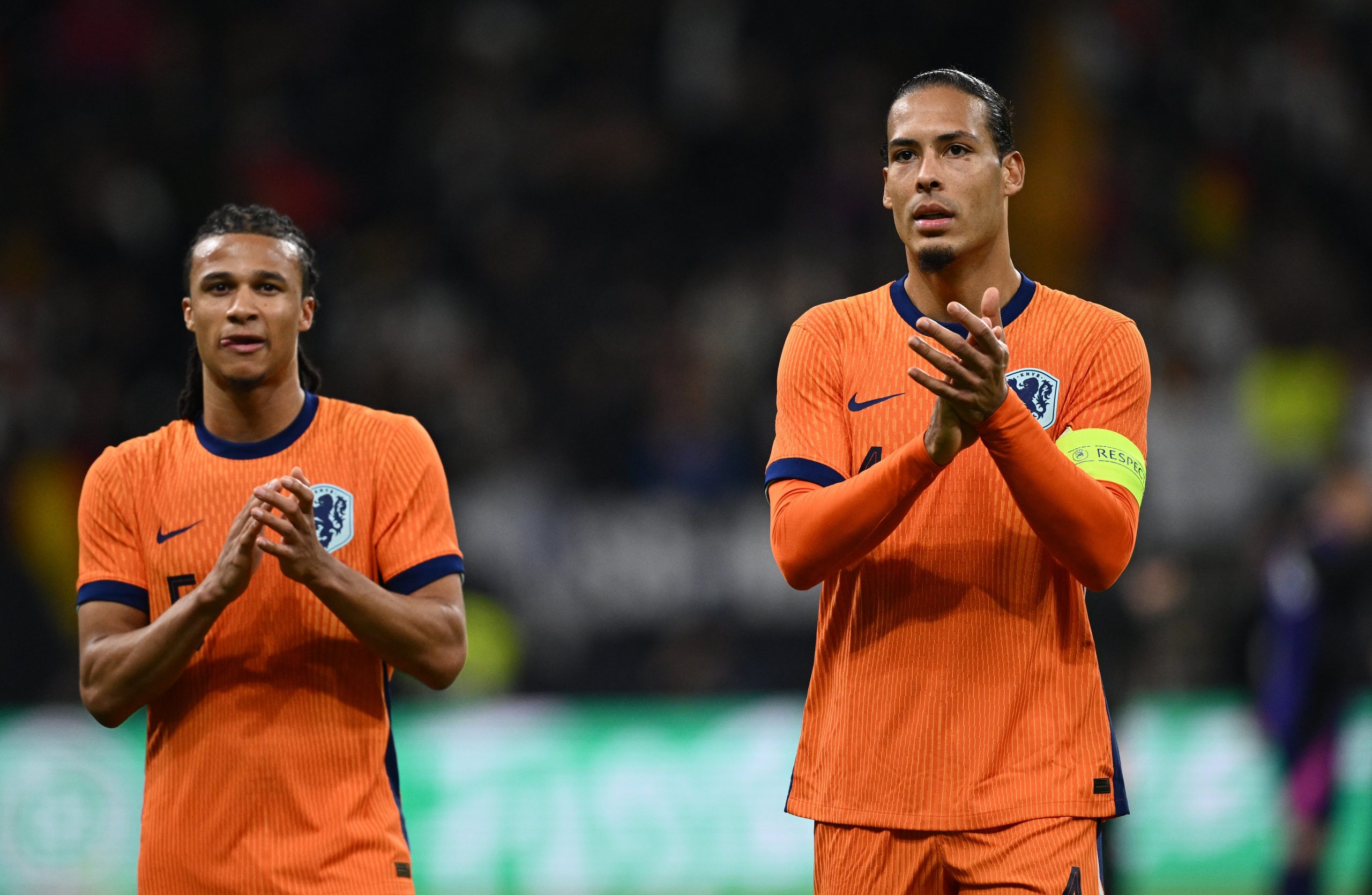 Virgil van Dijk of The Netherlands reacts