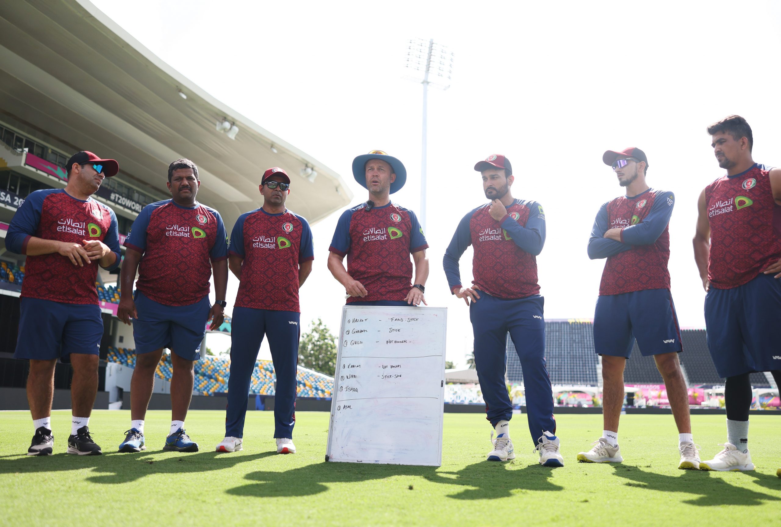 Afghanistan team and coach