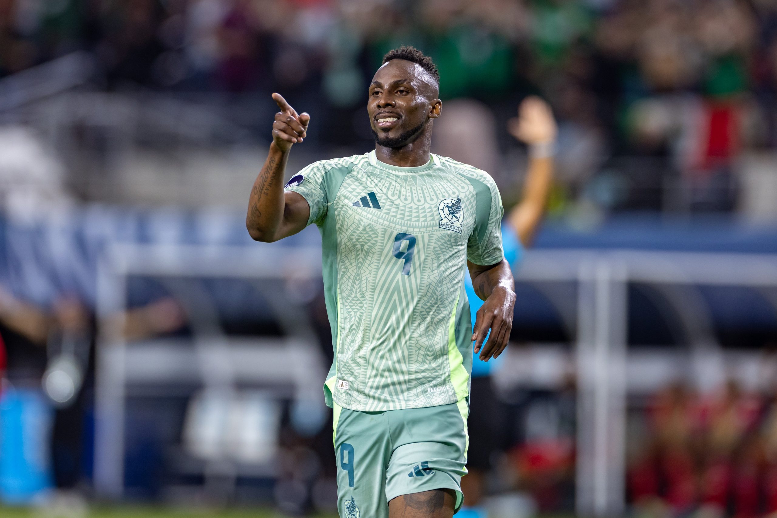 Mexico forward Julian Quinones celebrates