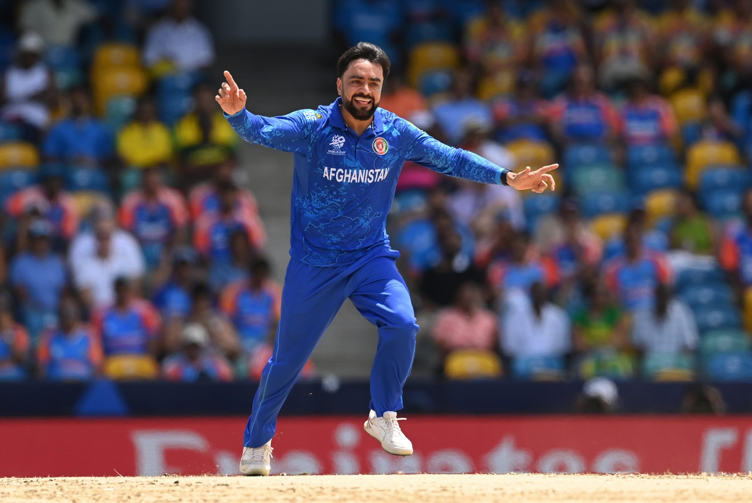  Rashid Khan of Afghanistan celebrating