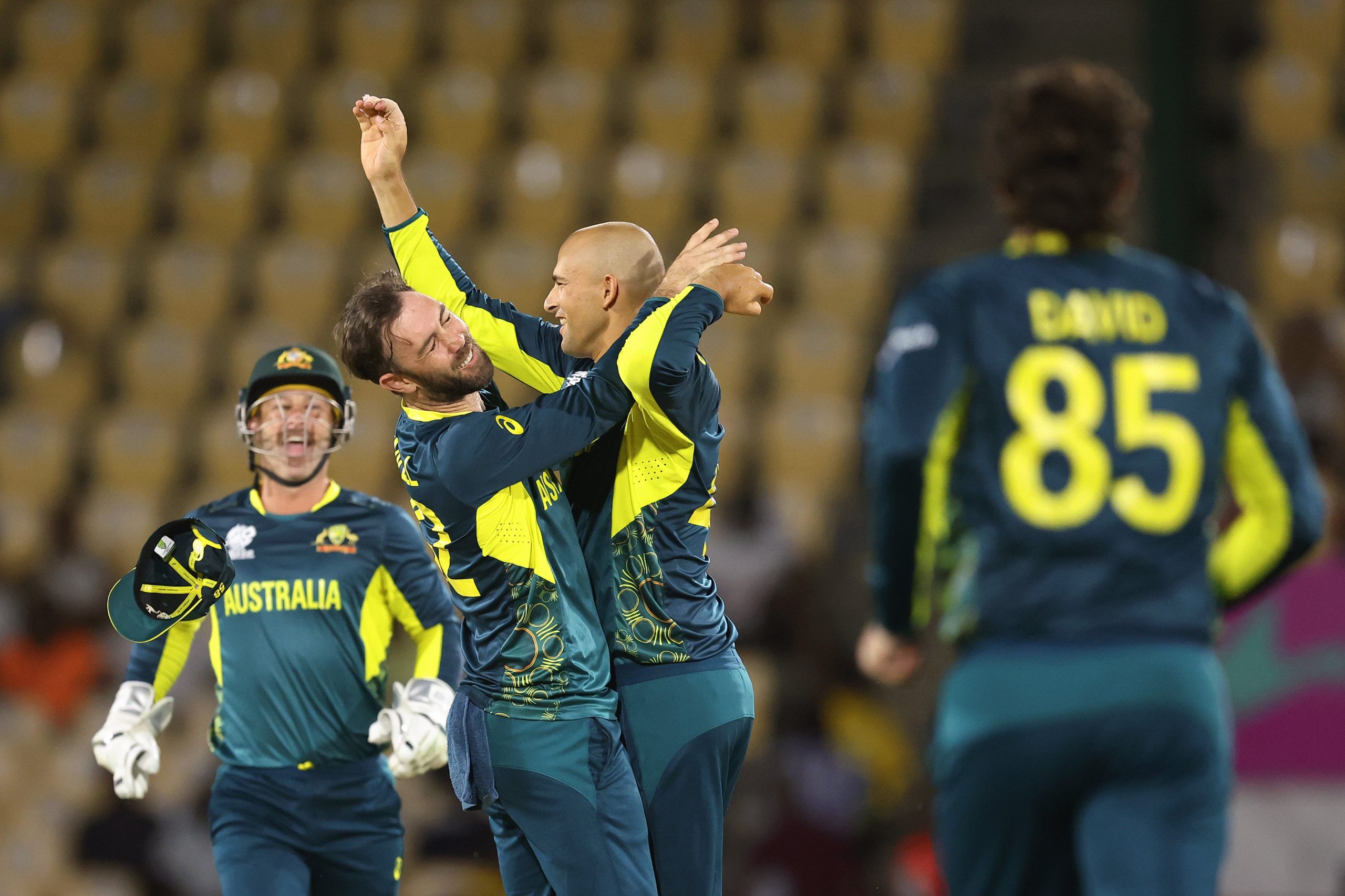 Australia teammates celebrating