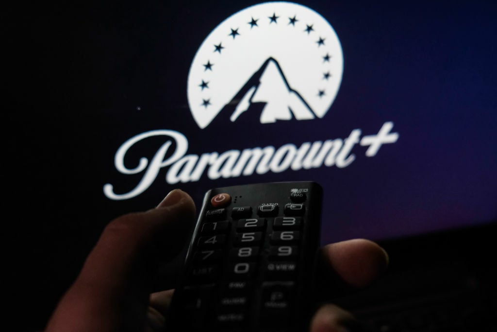 Paramount+ logo on TV