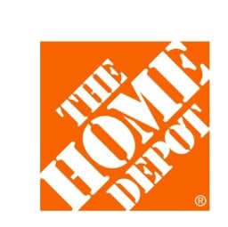 home depot logo on a white background