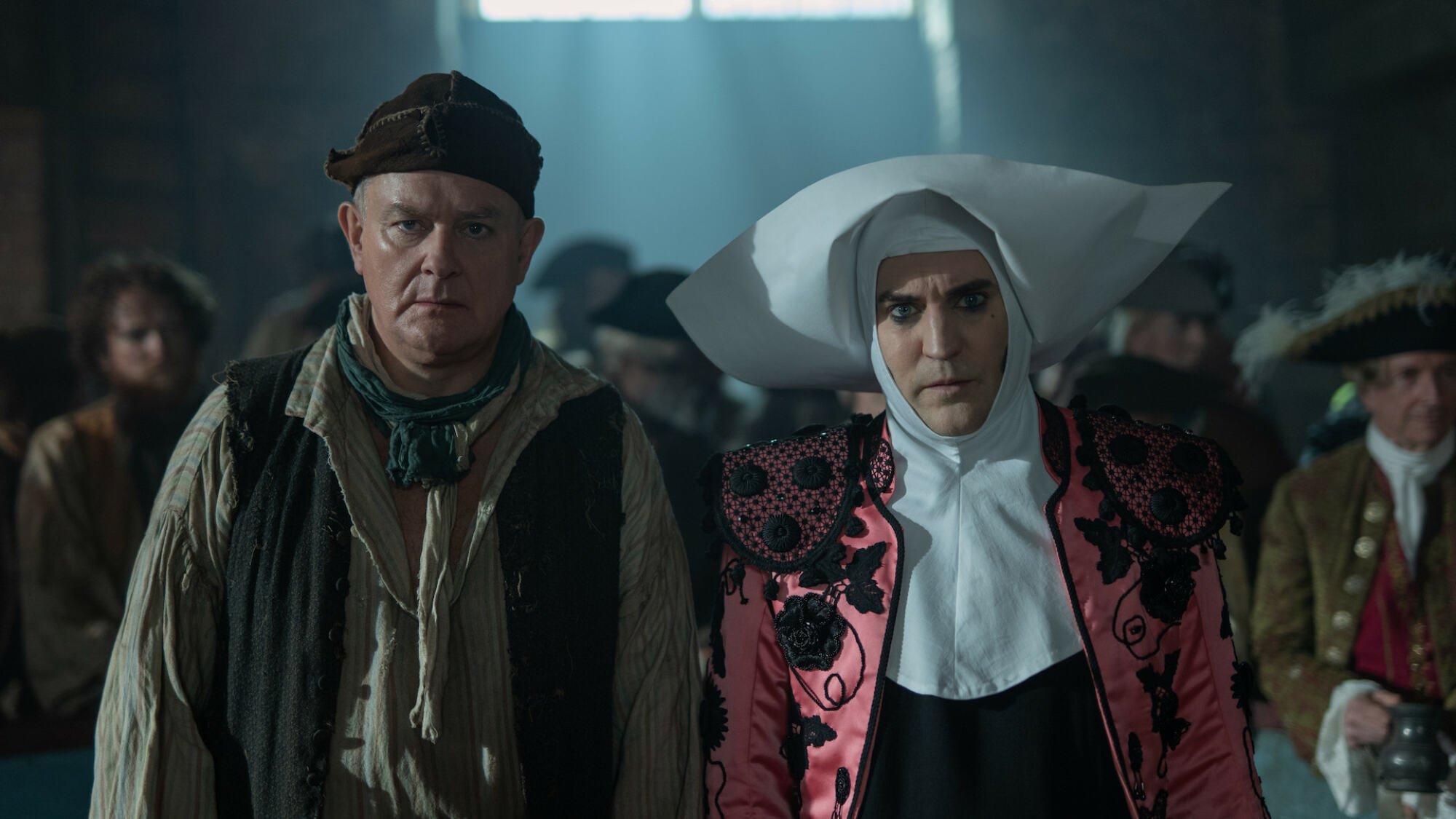 Hugh Bonneville and Noel Fielding in "The Completely Made-Up Adventures of Dick Turpin."