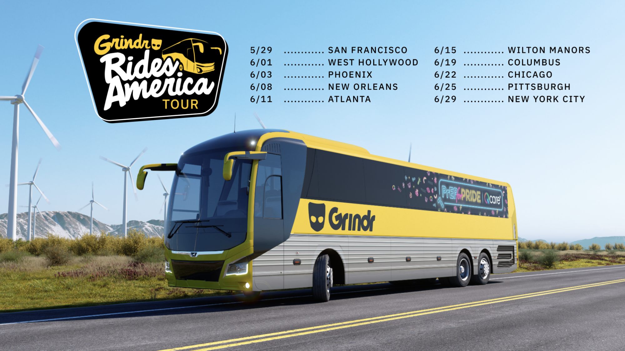 Grindr bus tour mockup 