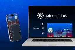 windscribe vpn on laptop and smartphone