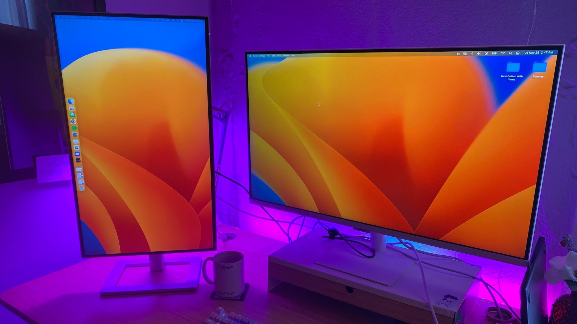 The Philips Creator Series 4K Monitor in portrait orientation