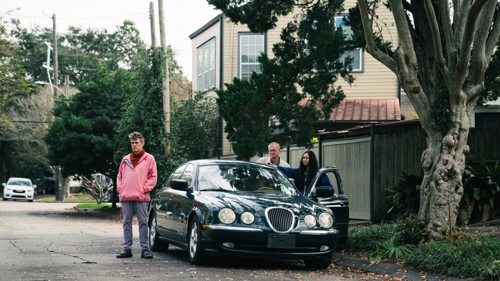 Willem Dafoe, Jesse Plemons, and Hong Chau in "Kinds of Kindness."