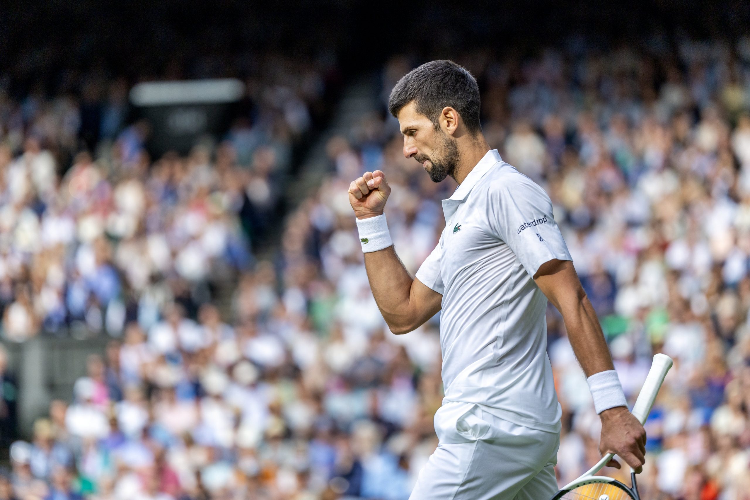 Novak Djokovic of Serbia reacts