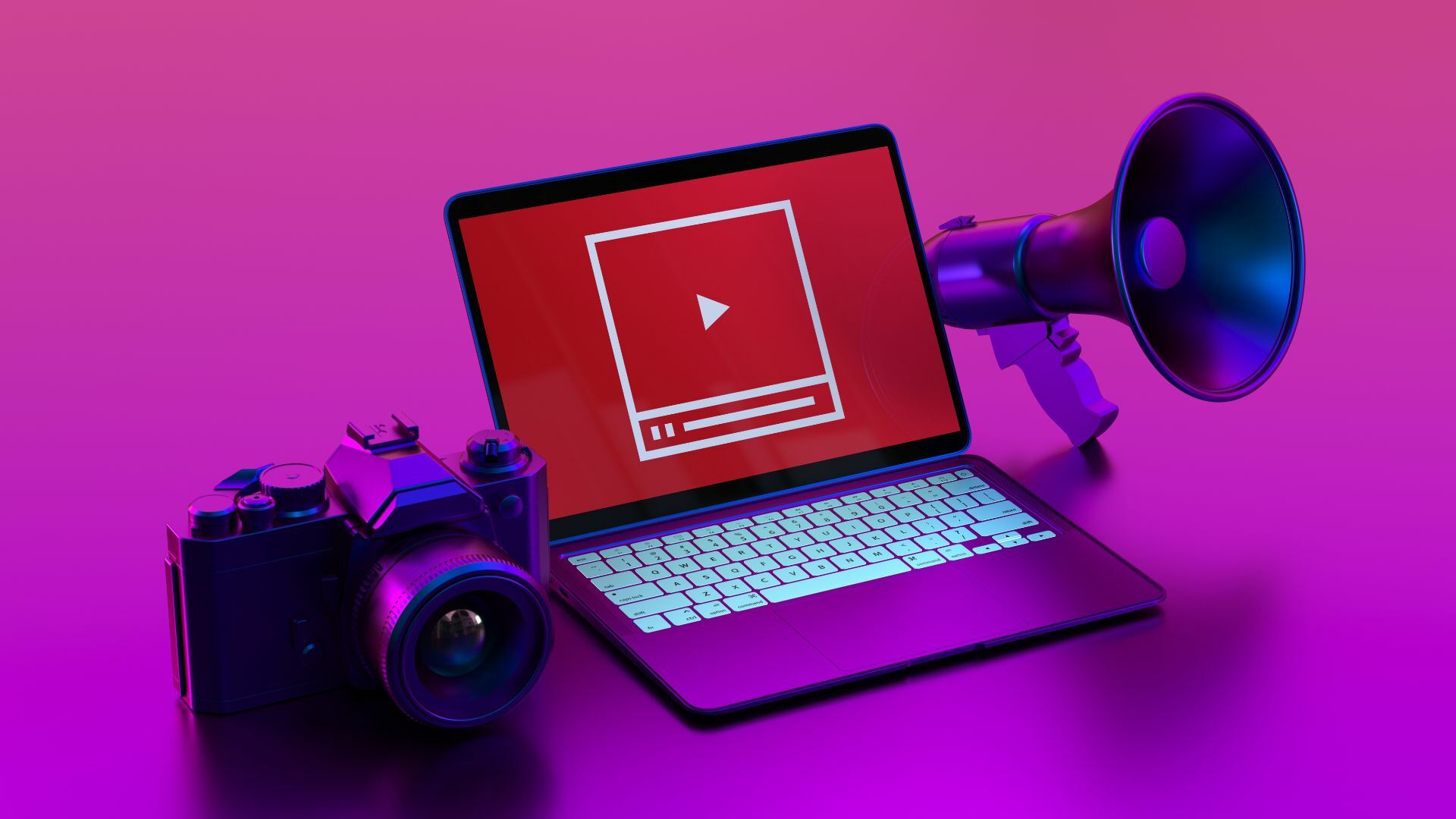 A laptop with the YouTube logo.