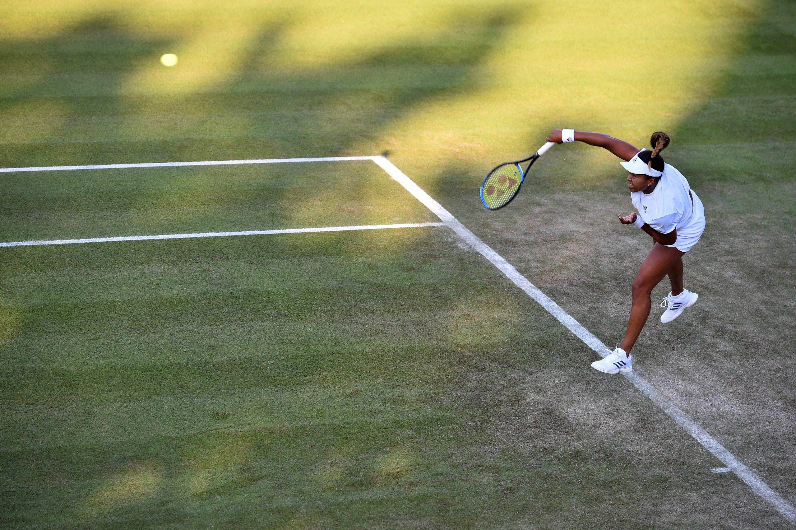 Japan's Naomi Osaka serves