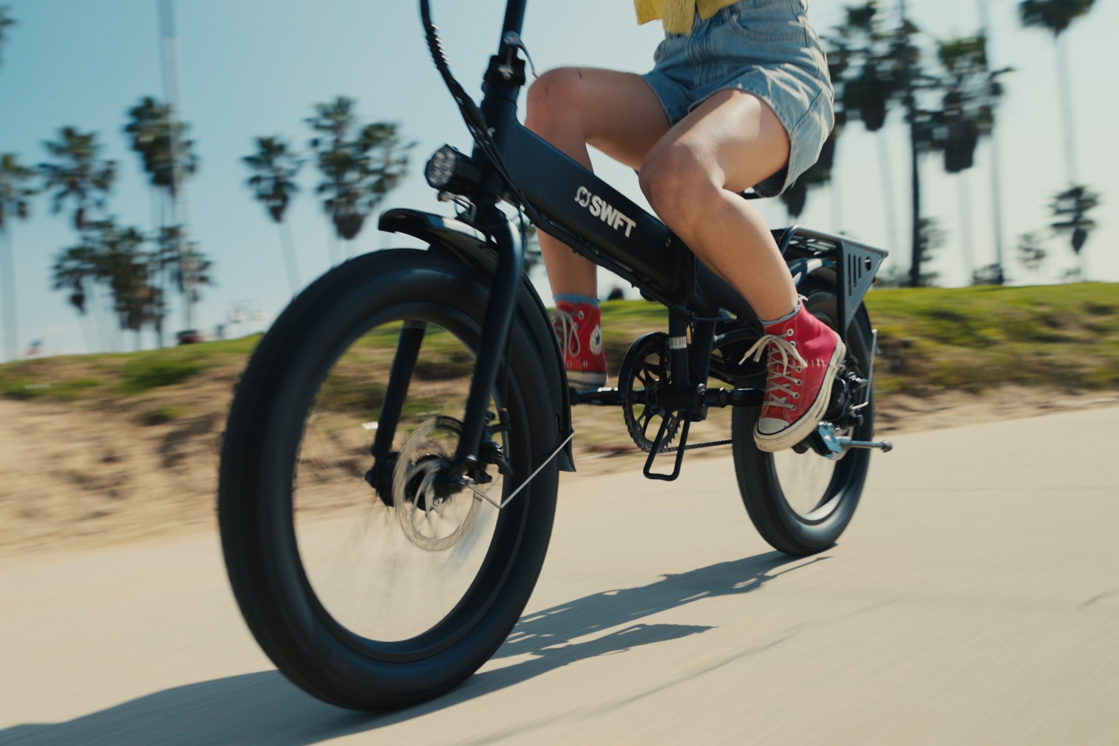 person riding a bike