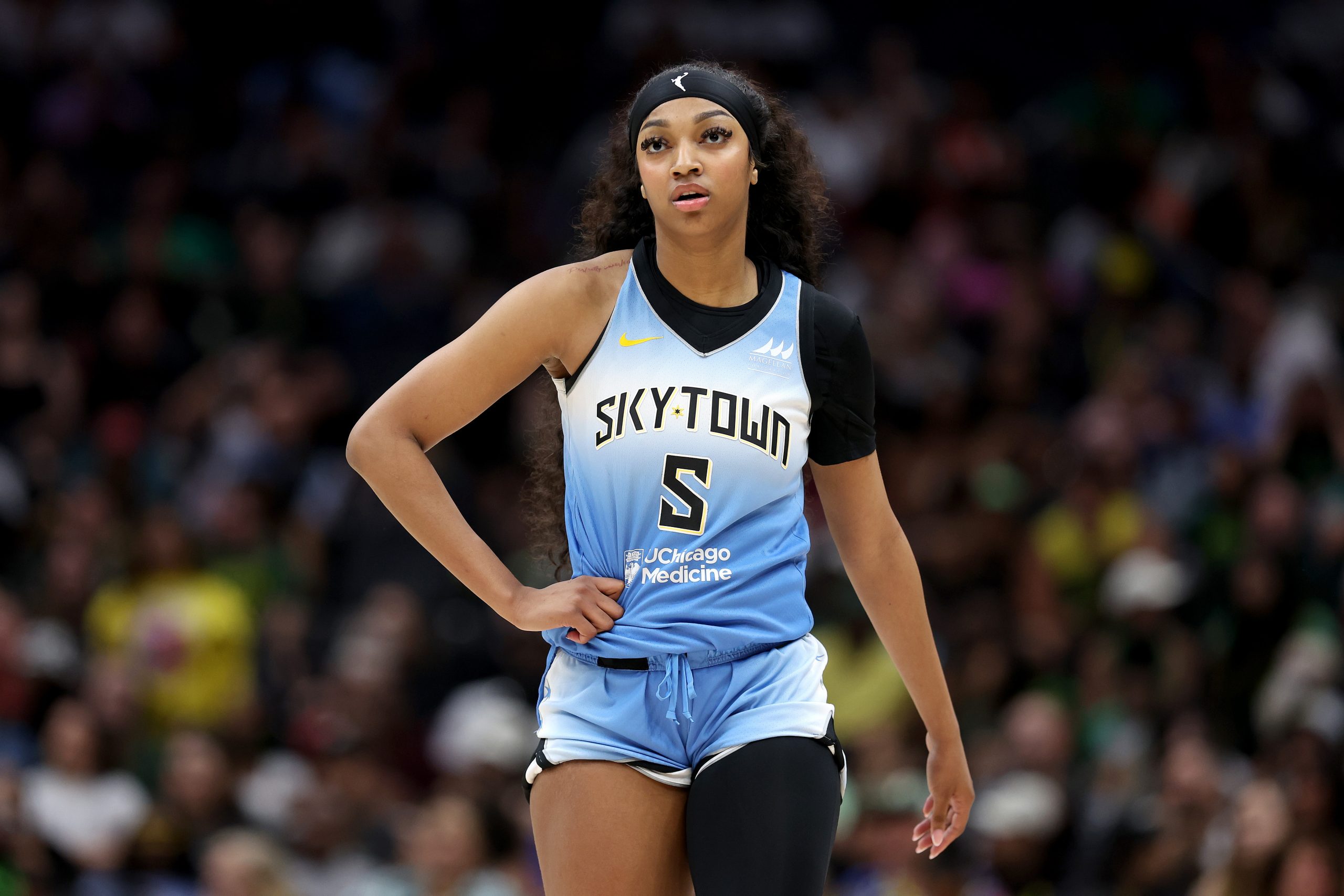 Angel Reese #5 of the Chicago Sky