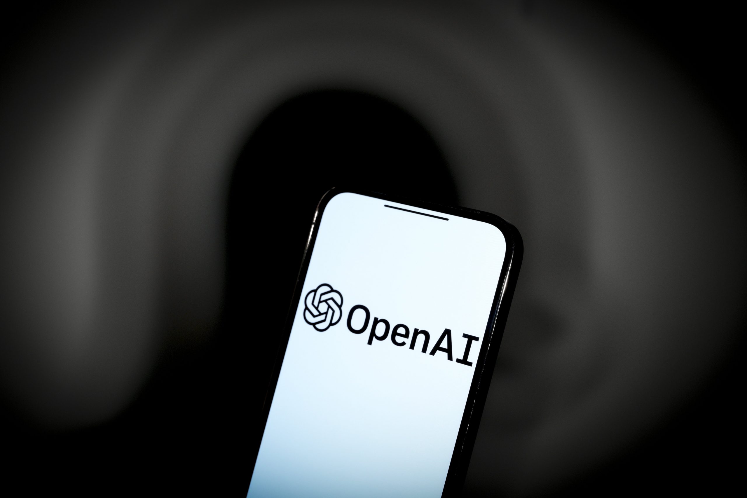 OpenAI logo on smartphone